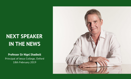 Speaker in the news: Professor Sir Nigel Shadbolt